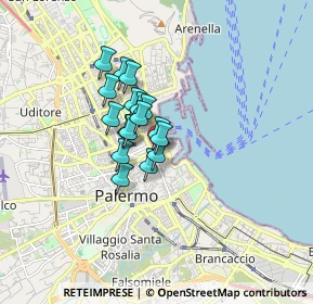 Mappa Piazza Colonna, 90133 Palermo PA, Italia (1.16471)