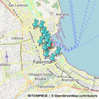 Mappa Via Cavour, 90133 Palermo PA, Italia (1.14167)