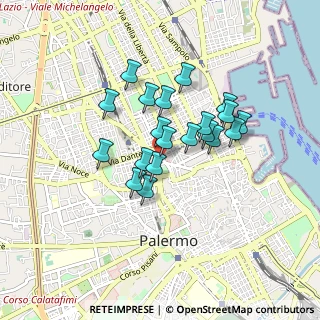 Mappa Via Houel, 90138 Palermo PA, Italia (0.74)