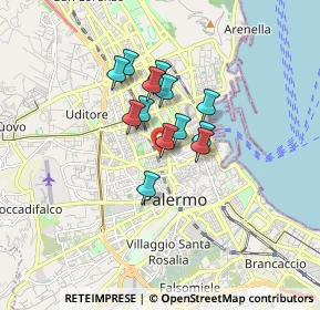 Mappa Via Pietro D'Asaro, 90100 Palermo PA, Italia (1.23077)