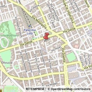 Mappa Via Pietro d'Asaro, 13, 90141 Palermo, Palermo (Sicilia)