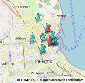 Mappa Via Caltanissetta, 90141 Palermo PA, Italia (1.02667)