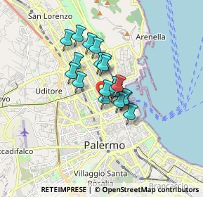 Mappa Via Caltanissetta, 90141 Palermo PA, Italia (1.18421)