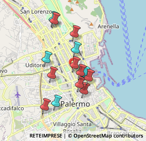 Mappa Via Caltanissetta, 90141 Palermo PA, Italia (1.66571)