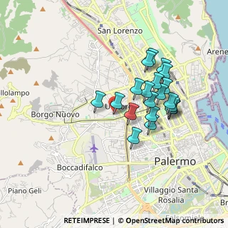 Mappa Via Eduardo Narzisi, 90145 Palermo PA, Italia (1.7205)