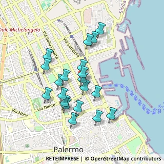 Mappa Via Empedocle, 90139 Palermo PA, Italia (0.9015)