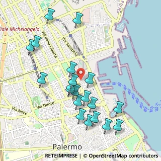 Mappa Via Empedocle, 90139 Palermo PA, Italia (1.158)