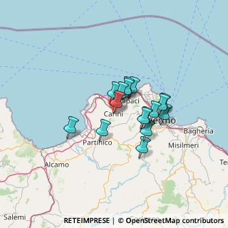 Mappa Via Peloritani, 90044 Carini PA, Italia (10.30375)