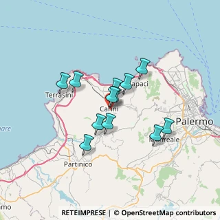 Mappa Via Peloritani, 90044 Carini PA, Italia (5.75833)