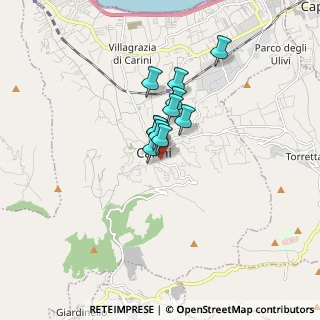 Mappa Via Peloritani, 90044 Carini PA, Italia (1.09182)