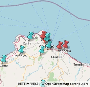 Mappa Via I. Pizzetti, 90145 Palermo PA, Italia (14.07455)