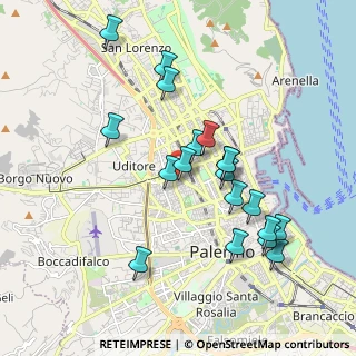 Mappa Via I. Pizzetti, 90145 Palermo PA, Italia (2.05)