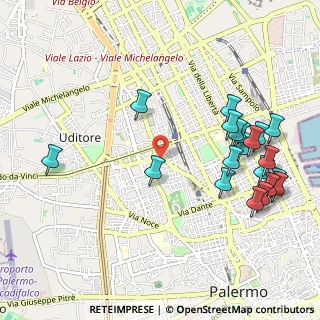 Mappa Via I. Pizzetti, 90145 Palermo PA, Italia (1.3285)