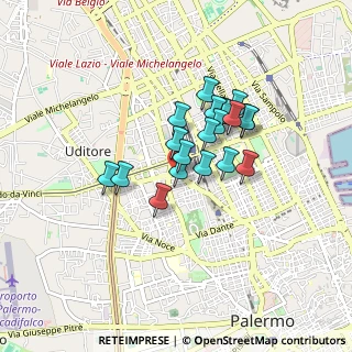 Mappa Via I. Pizzetti, 90145 Palermo PA, Italia (0.6945)
