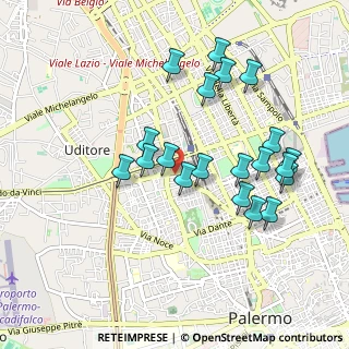 Mappa Via I. Pizzetti, 90145 Palermo PA, Italia (1.0335)