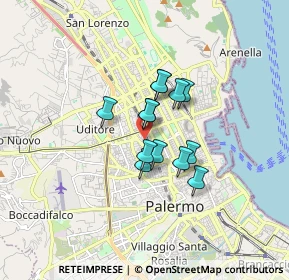 Mappa Via Claudio Monteverdi, 90145 Palermo PA, Italia (1.18462)