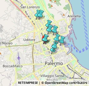 Mappa Via Claudio Monteverdi, 90145 Palermo PA, Italia (1.21818)