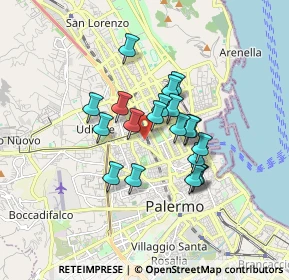 Mappa Via Claudio Monteverdi, 90145 Palermo PA, Italia (1.41)