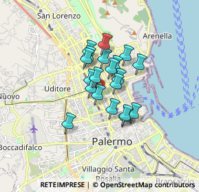 Mappa 90100 Palermo PA, Italia (1.225)