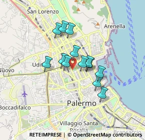 Mappa 90100 Palermo PA, Italia (1.36846)