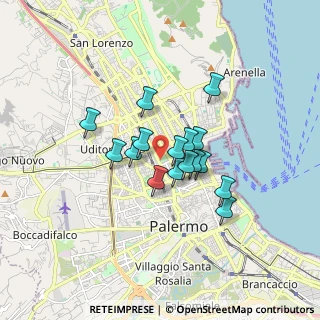 Mappa 90100 Palermo PA, Italia (1.34188)