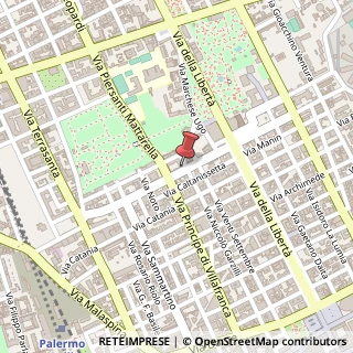 Mappa Via Giuseppe la Farina, 13A, 90141 Palermo, Palermo (Sicilia)