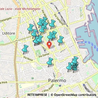 Mappa Via Giacomo Cusmano, 90145 Palermo PA, Italia (1.012)