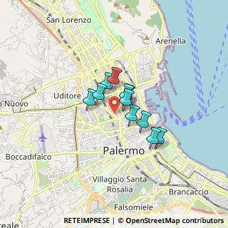 Mappa Via Giacomo Cusmano, 90145 Palermo PA, Italia (1.09273)