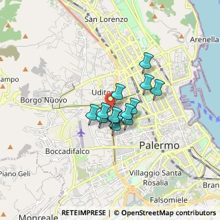Mappa Via Gorgia da Lentini, 90135 Palermo PA, Italia (1.12615)