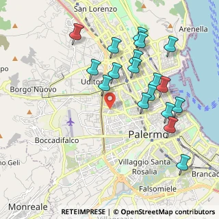 Mappa Via Ruggerone da Palermo, 90145 Palermo PA, Italia (2.28167)