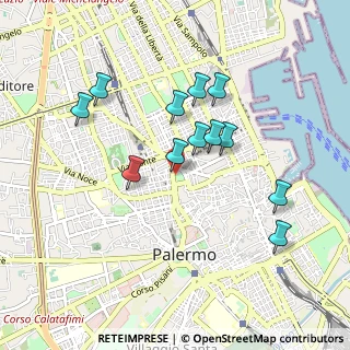 Mappa Piazza S. Francesco di Paola, 90141 Palermo PA, Italia (0.93083)