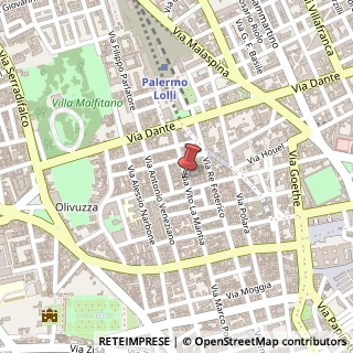 Mappa Via Vito la Mantia, 72, 90138 Palermo, Palermo (Sicilia)
