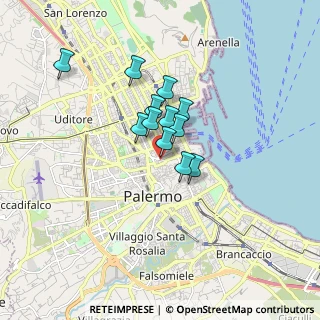 Mappa P.le Ungheria, 90141 Palermo PA, Italia (1.24167)