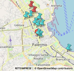 Mappa Cortile Barcellona, 90138 Palermo PA, Italia (1.81636)