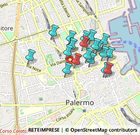 Mappa Cortile Barcellona, 90138 Palermo PA, Italia (0.7665)