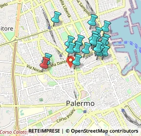 Mappa Cortile Barcellona, 90138 Palermo PA, Italia (0.8425)