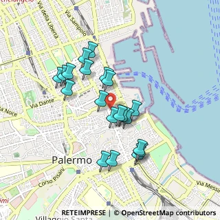 Mappa Via Antonio Gagini, 90133 Palermo PA, Italia (0.8885)