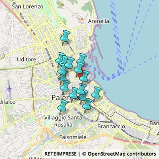 Mappa Via Antonio Gagini, 90133 Palermo PA, Italia (1.33938)