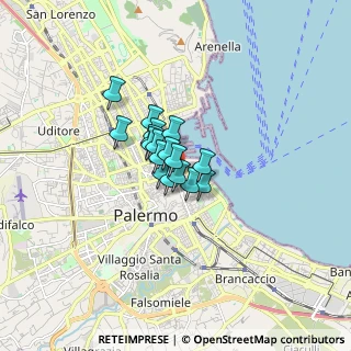 Mappa Via Antonio Gagini, 90133 Palermo PA, Italia (0.88882)