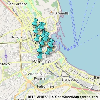 Mappa Via Antonio Gagini, 90133 Palermo PA, Italia (1.18765)