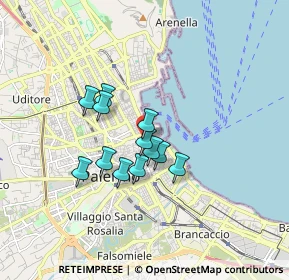 Mappa Via Squarcialupo, 90133 Palermo PA, Italia (1.36667)