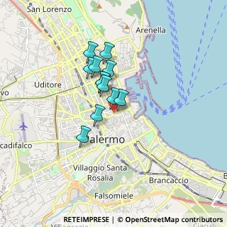Mappa Via Gioacchino Vaglica, 90141 Palermo PA, Italia (1.3175)