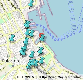 Mappa P.za Capitaneria di Porto, 90133 Palermo PA, Italia (1.206)