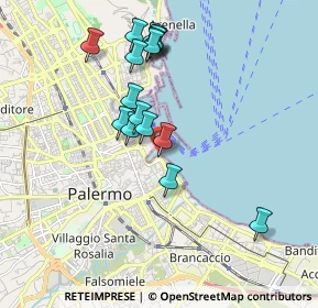 Mappa P.za Capitaneria di Porto, 90133 Palermo PA, Italia (1.93625)