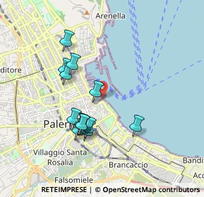 Mappa P.za Capitaneria di Porto, 90133 Palermo PA, Italia (1.84846)