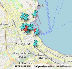 Mappa P.za Capitaneria di Porto, 90133 Palermo PA, Italia (1.48923)