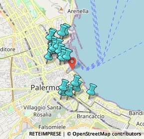 Mappa P.za Capitaneria di Porto, 90133 Palermo PA, Italia (1.5475)