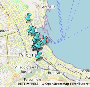 Mappa P.za Capitaneria di Porto, 90133 Palermo PA, Italia (1.335)
