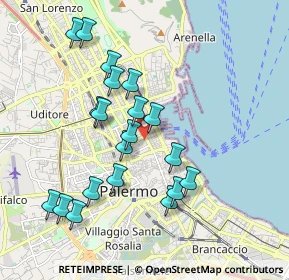Mappa Via Riccardo Wagner, 90127 Palermo PA, Italia (2.0495)
