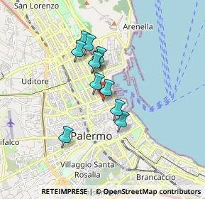 Mappa Via Riccardo Wagner, 90127 Palermo PA, Italia (1.41636)